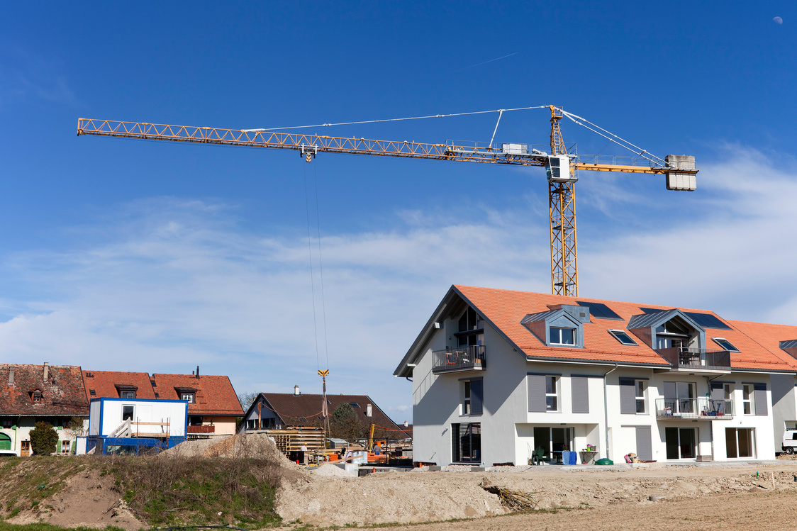 Several new houses under construction